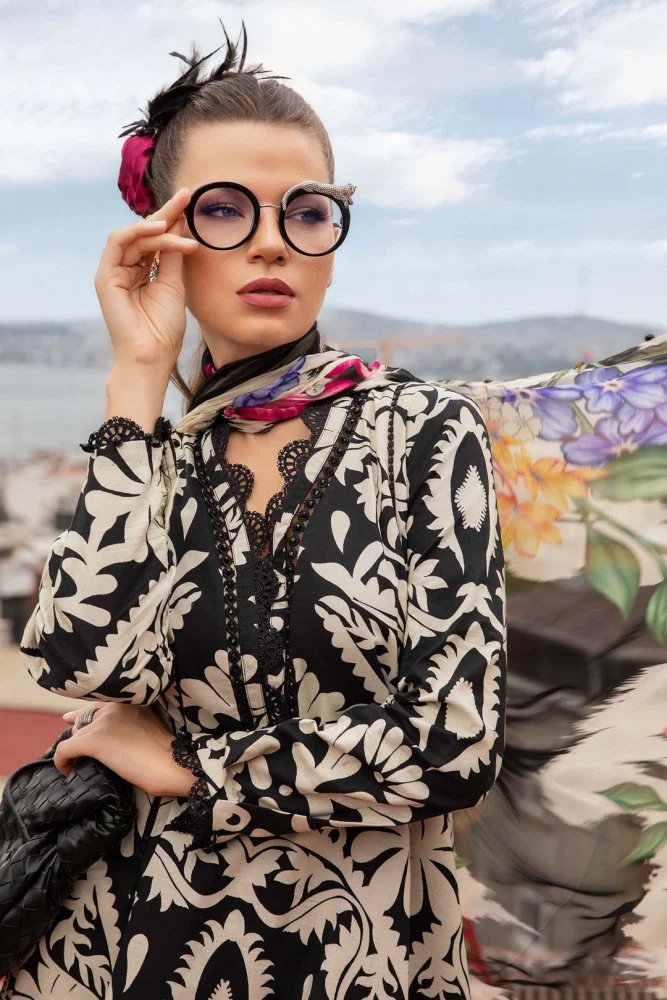 3PC KARANDI PRINTED SHIRT WITH KARANDI PRINTED DUAPTTA AND TROUSER -1708