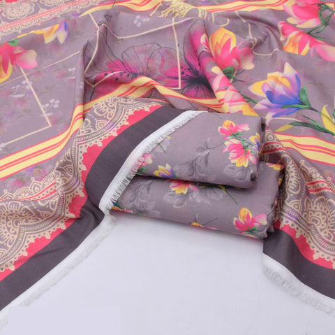 Karandi 3pc Printed Shirt with Dubatta