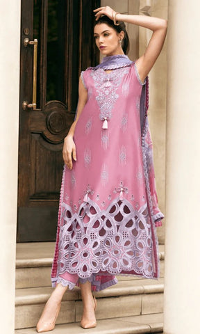 Dhanak-3PC Embroidered Shirt with Digital Printed Wool Shawl - 662