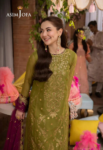 Dhanak 3PC Embroidered With Chiffon Embroidered Dupatta-134