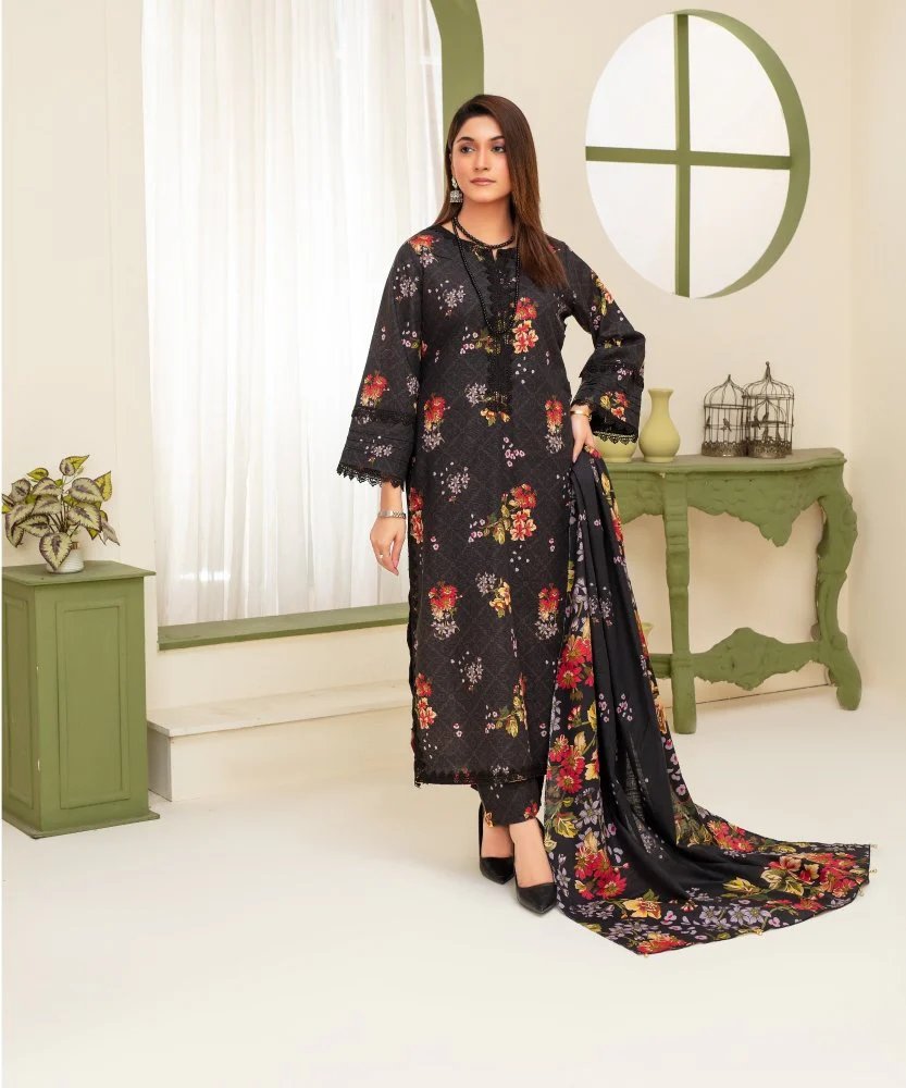 KHADDAR 3PC WITH KHADDAR PRINTED SHIRT & TROUSER-903