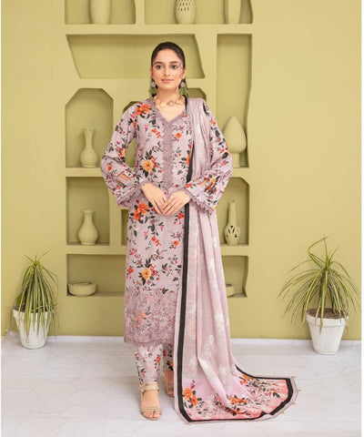 KHADDAR 3PC WITH KHADDAR PRINTED SHIRT & TROUSER-919