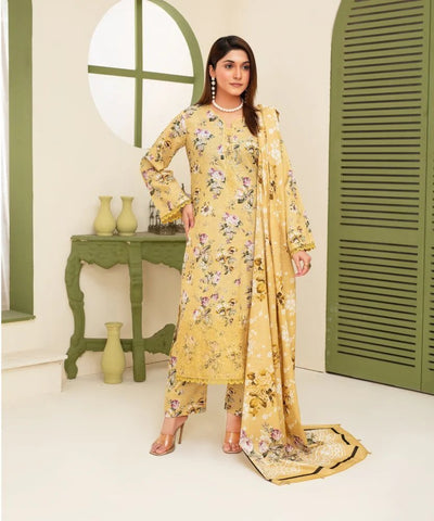 KHADDAR 3PC WITH KHADDAR PRINTED SHIRT & TROUSER-912