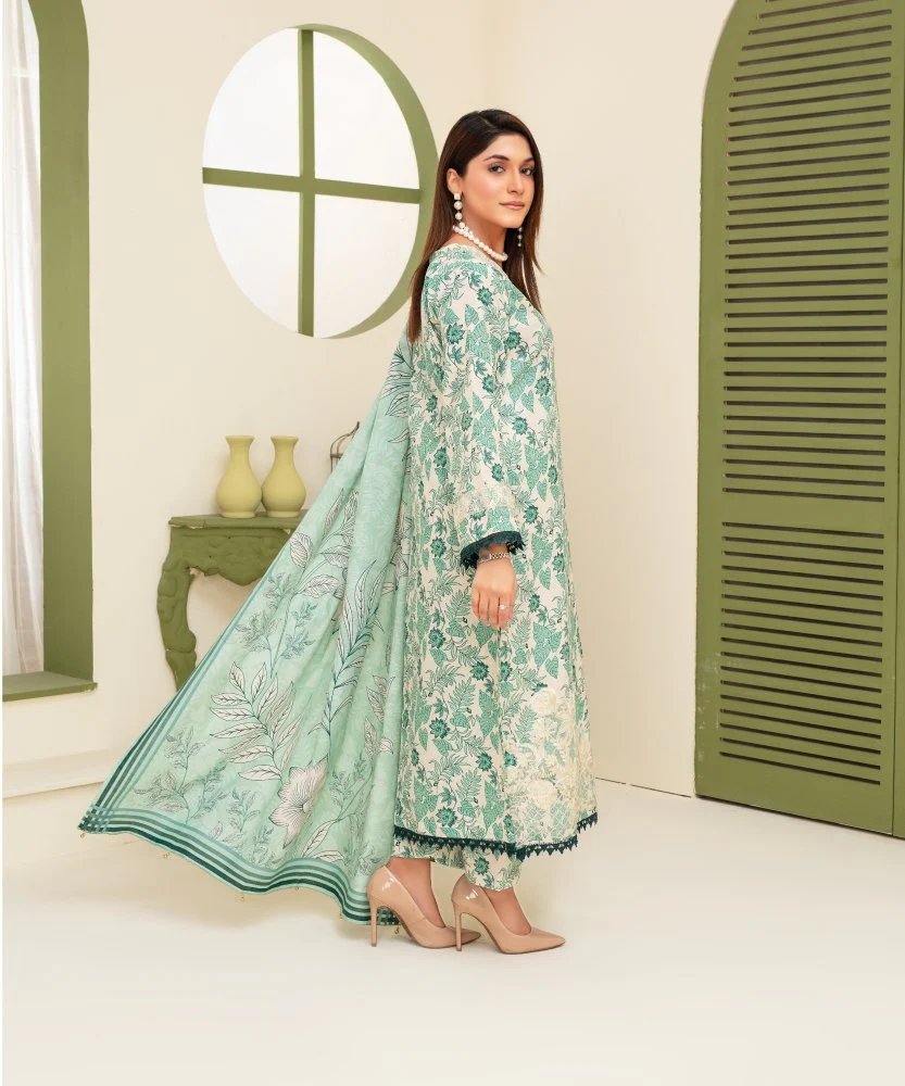 KHADDAR 3PC WITH KHADDAR PRINTED SHIRT & TROUSER-906