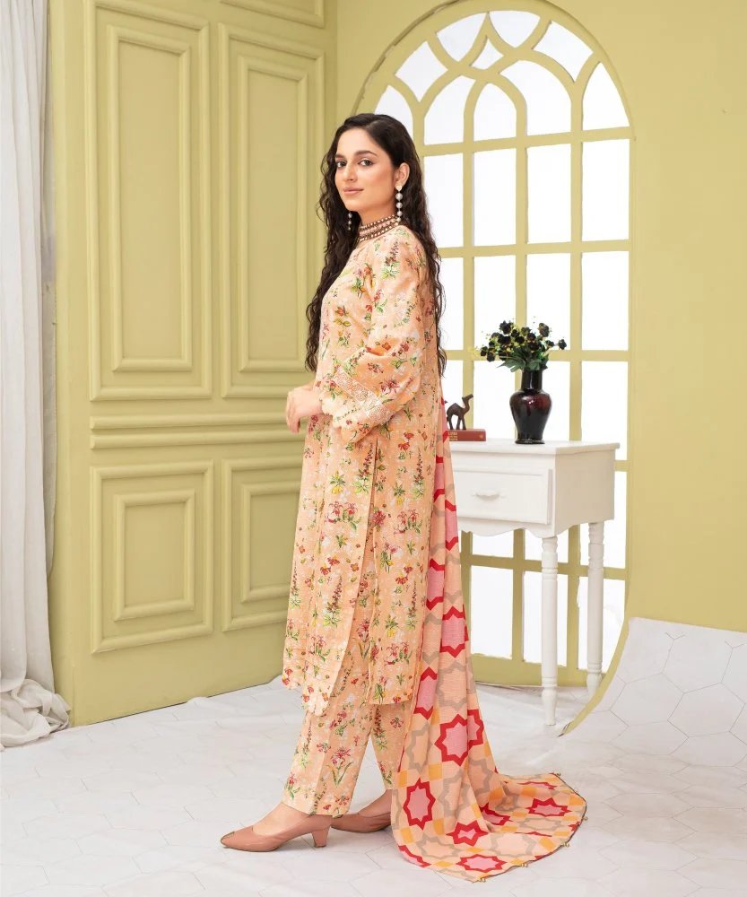KHADDAR 3PC WITH KHADDAR PRINTED SHIRT & TROUSER-904