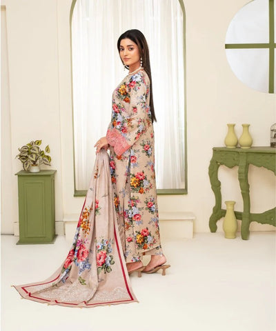 KHADDAR 3PC WITH KHADDAR PRINTED SHIRT & TROUSER-913