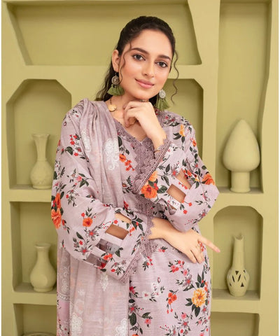 KHADDAR 3PC WITH KHADDAR PRINTED SHIRT & TROUSER-919