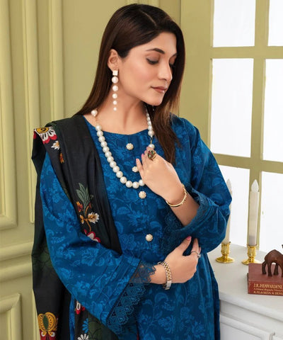 KHADDAR 3PC WITH KHADDAR PRINTED SHIRT & TROUSER-909