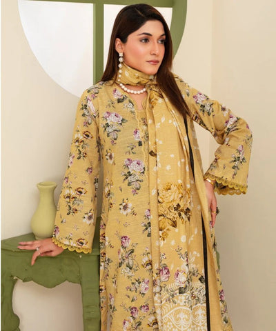 KHADDAR 3PC WITH KHADDAR PRINTED SHIRT & TROUSER-912